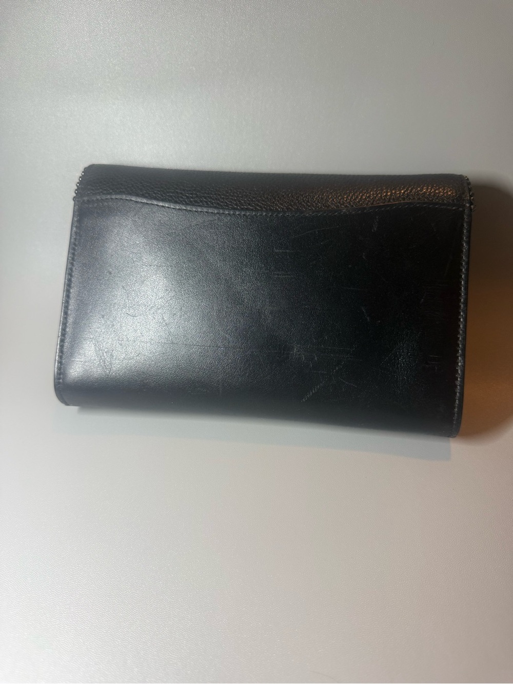 Coach Black Leather & Suede C Clasp Wallet - Picture 5 of 11
